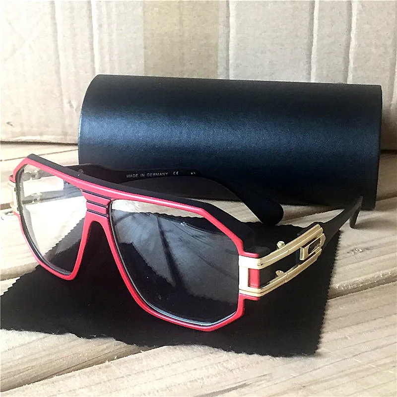 Капелус полный солнечные очки в черной оправе Ретро плоское зеркало оптическое зеркало B6240 - Цвет линз: Transparent lens
