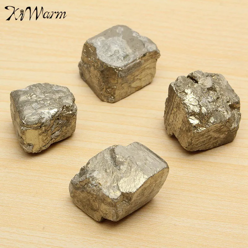 

KiWarm 100g Golden Iron Pyrite Cubic Crystal Stone Energy Rock Mineral for Aquarium Fish Tank Planting Decorative Materials