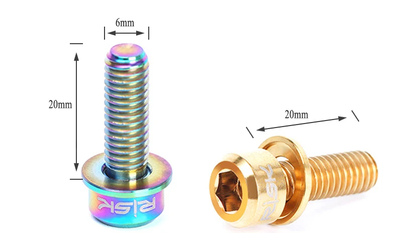 4 шт. M6x18 велосипедный дисковый тормозной зажим Болт с вогнутой прокладкой костюм набор для SLX XT 3 цвета Велосипедное устройство фиксированные винтовые болты