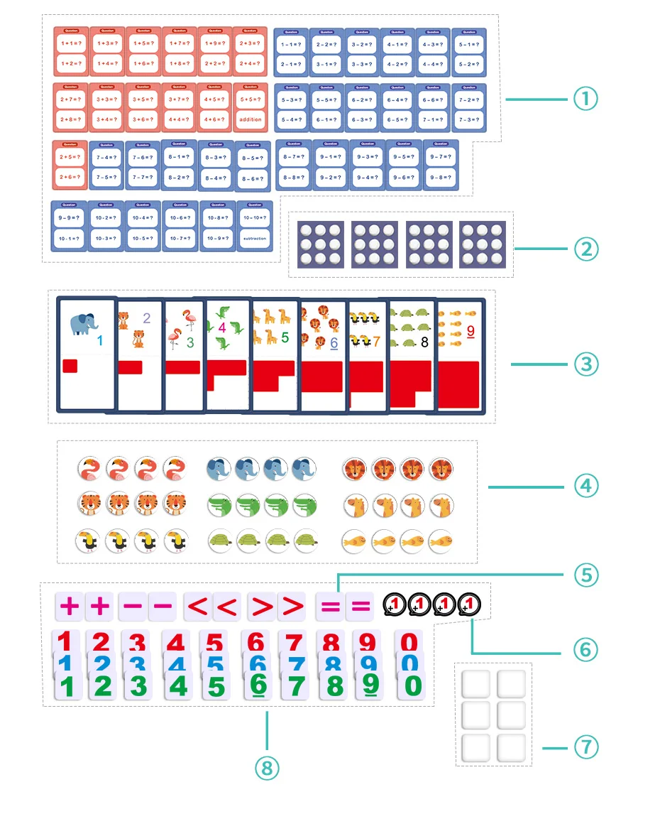 Магнитная Монтессори математическая игрушка Арифметическое сложение вычитание Математика Игра-Головоломка Развивающие игрушки обучение граф помощь подарок