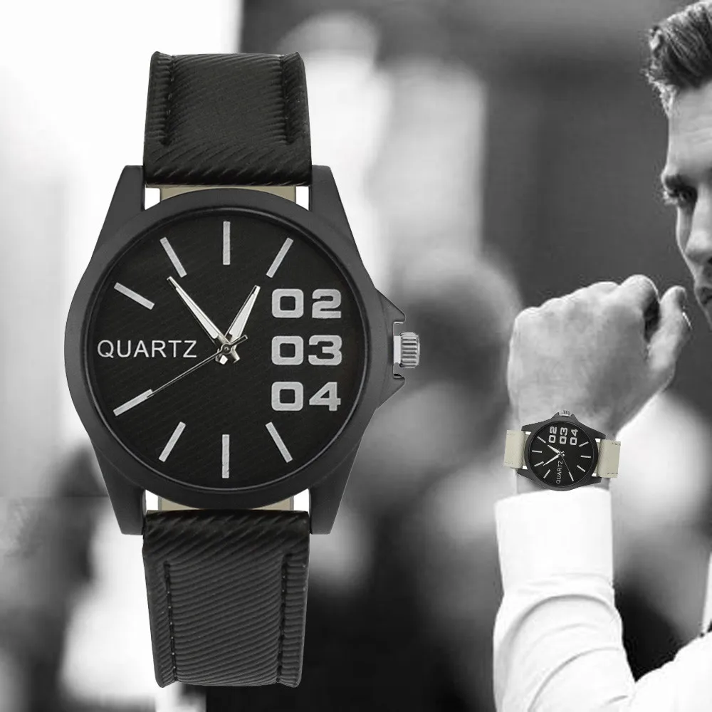 

relogio masculino New Men Watch reloj hombre Retro Design Leather Band Analog Alloy Quartz men's wrist watches erkek kol saati