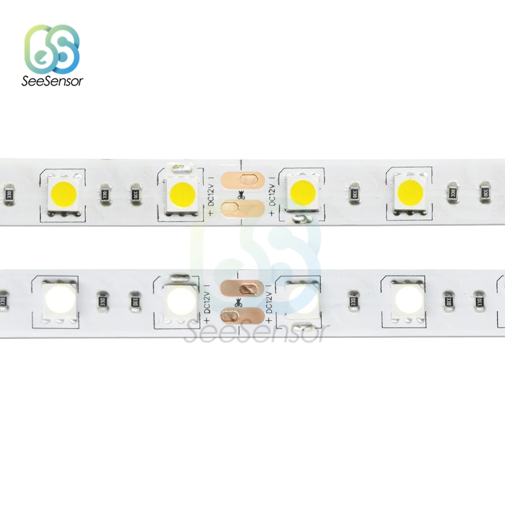 12 В 5 м Светодиодная лента, светильник SMD 5050, не водонепроницаемый 300 светодиодный Рождественский Настольный декоративный светильник, лента для телевизора, фоновый светильник ing