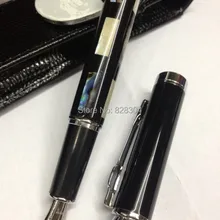 Глубоководная яркая жемчужная Серебряная ручка с зажимом JINHAO роликовая Ручка М перо и кобура