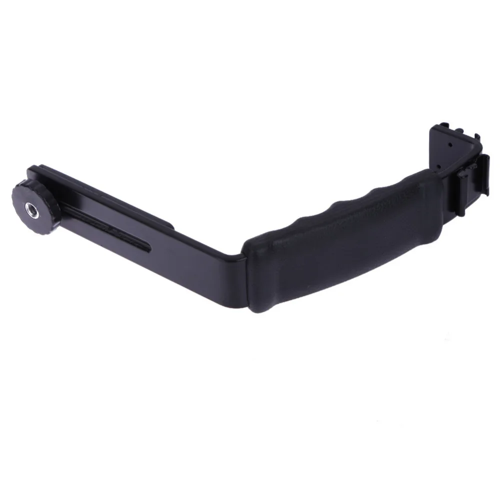 Camera Stand L shaped Angle 2 Shoe Flash Bracket DV Bracket Tray Dual