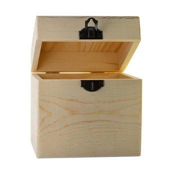 

Large Square Storage Box Plain Wood Box Jewelry Box Wedding Gift Makeup Cosmetic Small Gadgets Gift Wood DIY Craft Box With Lid