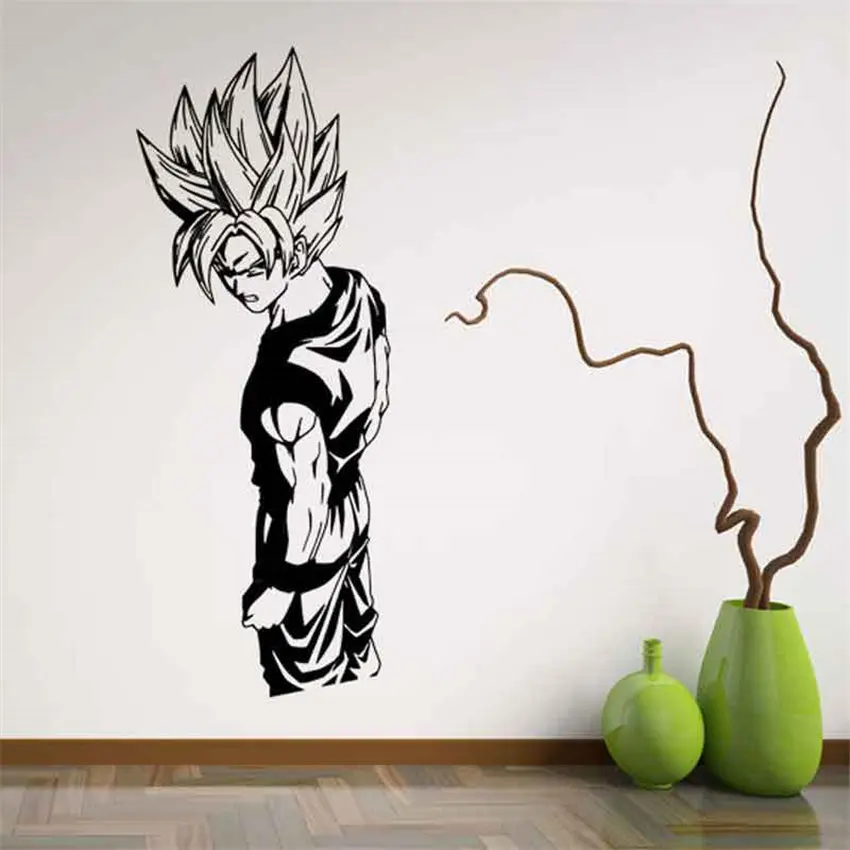 

2018 Adesivo De Parede Cartoon Dragon Ball Super Saiyan Vinyl Living Decor Room Art Mural Removable Wall Stickers Sticker D560