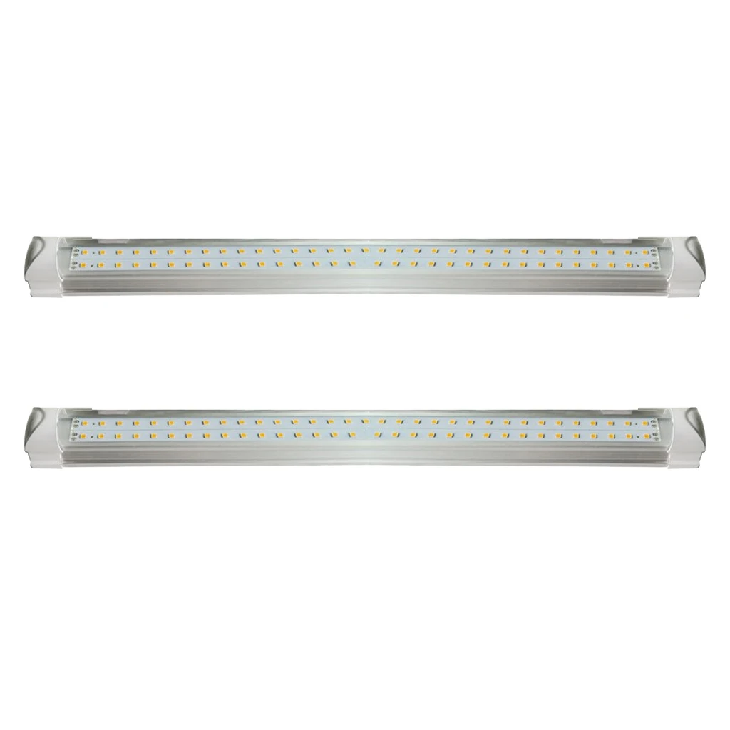 2x 90cm Full Spectrum 2-Line T8 Tube LED Grow Light Hydroponic Plant Flower Vegetable Lamp with Accessories Kit