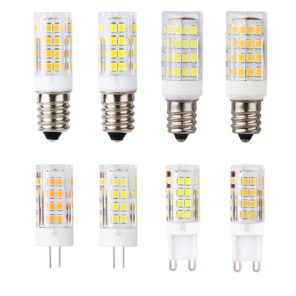 Светодиодная лампа G9 G4 E14 5 Вт 220 В перем. Тока SMD 2835 51 светодиодный белый/теплый