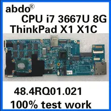 Материнская плата abdo 48.4RQ01.021 для lenovo ThinkPad X1C carbon X1 материнская плата для ноутбуков FRU 04X0495 cpu i7 3667U 8 грамм тестовая работа