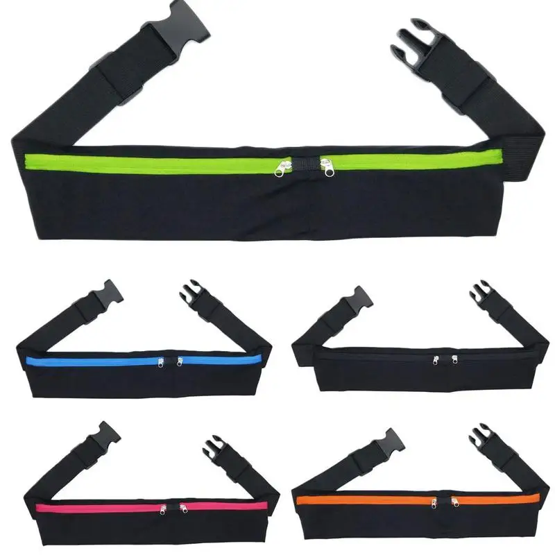 

Dual Pocket Running Belt Phone Pouch Waist Bag Sports Hiking Cycling Travel Fanny Pack for Jogging Cycling Outdoors