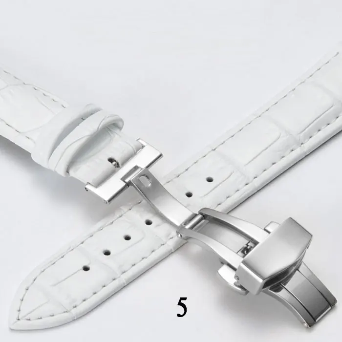 Ремешки для наручных часов из натуральной кожи 12, 14, 16, 17, 18, 19, 20 мм, Универсальные часы, стальная застежка-бабочка, ремешок с пряжкой, браслет+ инструмент