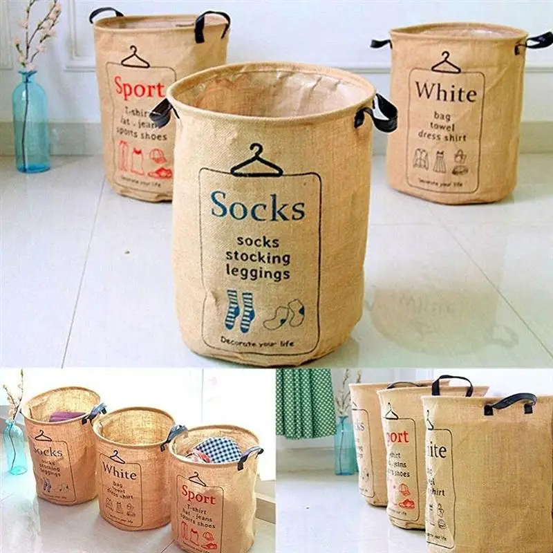 

Large Folding Laundry Clothes Baskets For Storage Domestic Clothes Barrel Bags Children Toys Organizer
