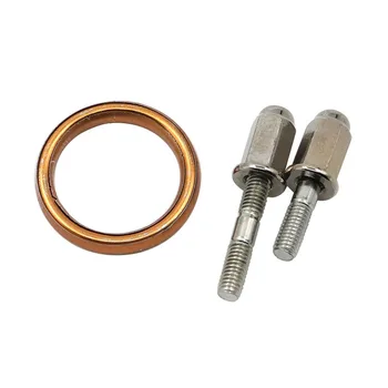 

For Honda CG125 CB XL XL185 Exhaust Studs And Nuts Chrome Domed Gaskets