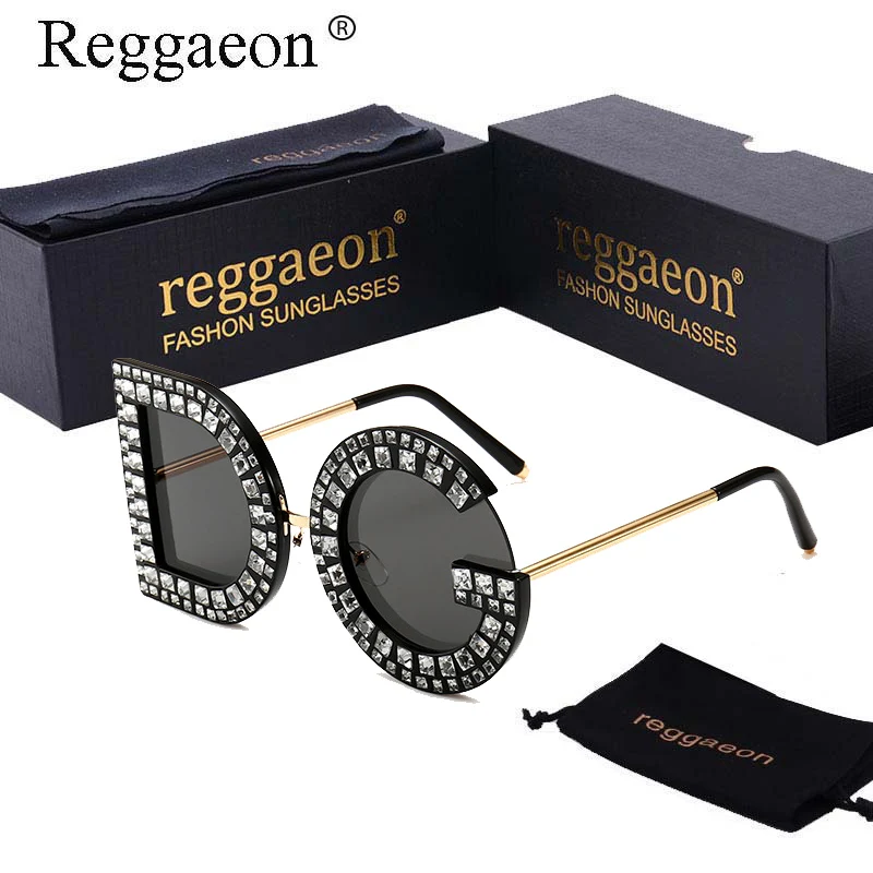 

2019 New Luxury Brand Design Lady Oversized Square Sunglasses Women and men Vintage Diamond DG letter metal Frame Sun Glasses