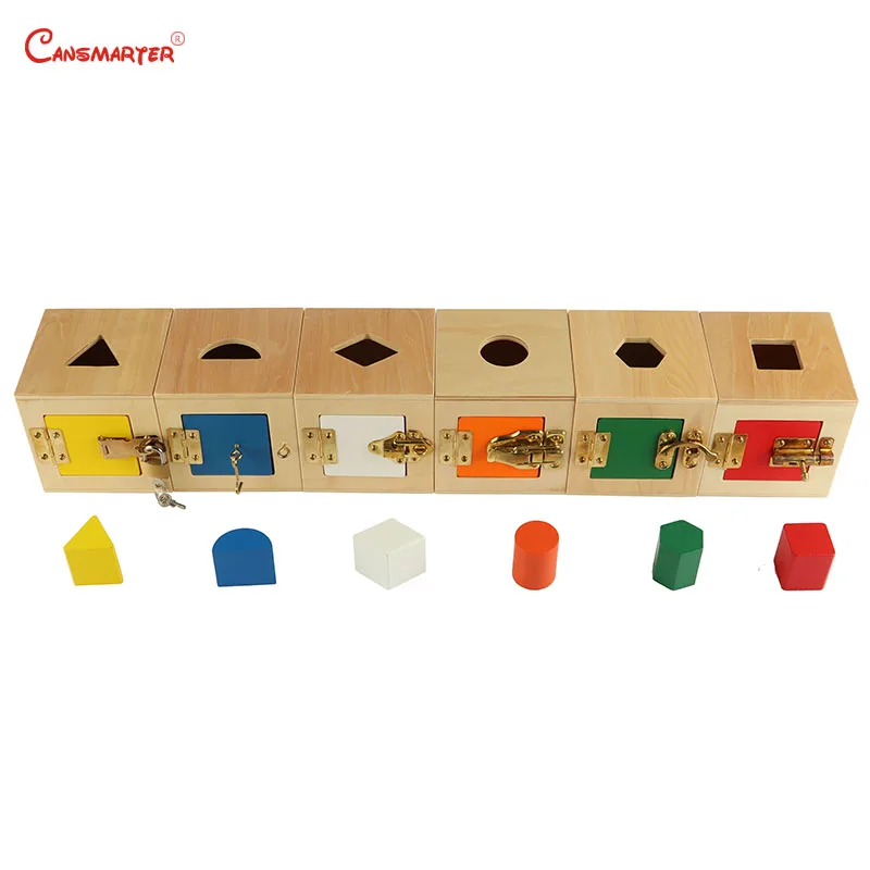 6 Lock Box Exercises Toys Game Home Daily Life Training Wooden Toys Metal Locks School Montessori Educational Materials PR103-3 6 Lock Box Exercises Toys Game Home Daily Life Training Wooden Toys Metal Locks School Montessori Educational Materials PR103-3