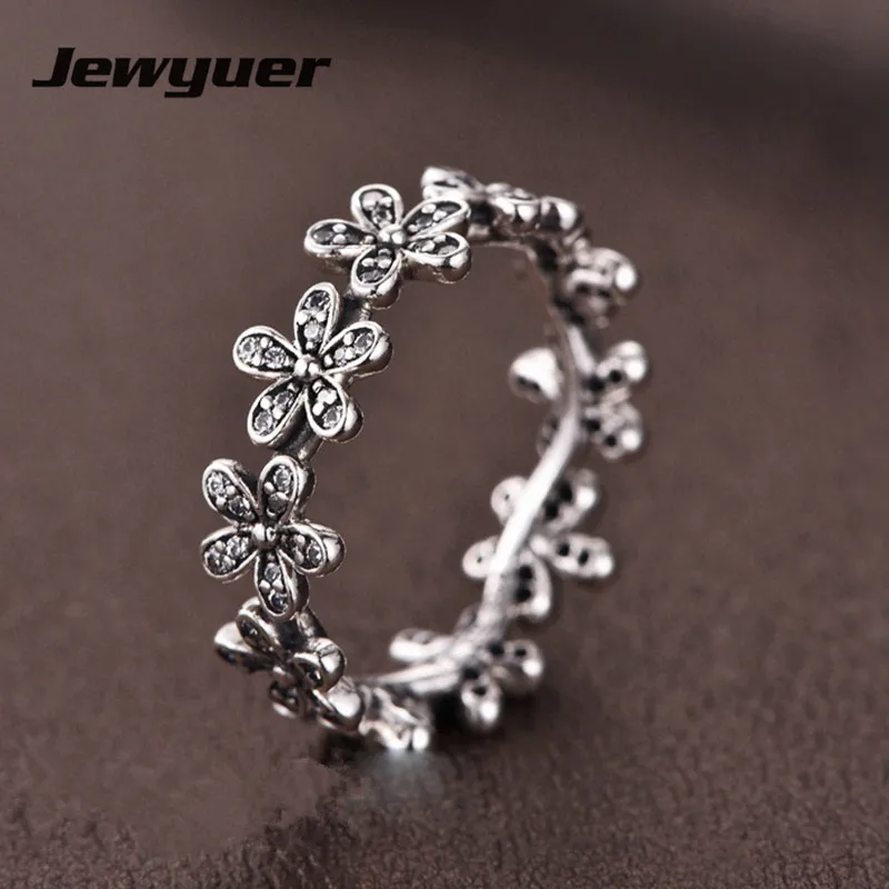 

925-sterling-silver Rings For Women flower Women Engagement Daisy Ring 925 sterling silver wedding ring anill Memnon RIP013