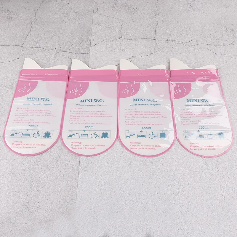 4 Pcs البسيطة WC المحمولة طويل السفر حقيبة التخزين تبول حقيبة المتاح للجنسين في الهواء الطلق التخييم الرياضية المرحاض كيس بول تبول حقيبة