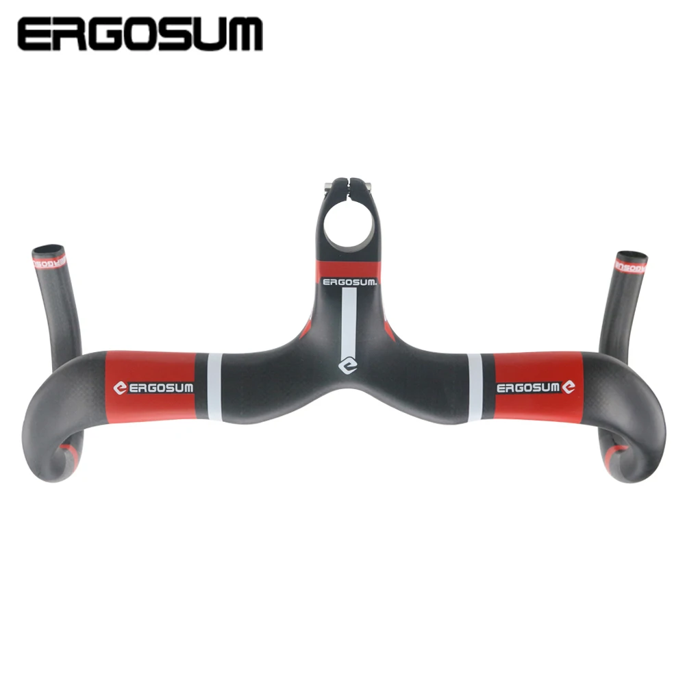 ERGOSUM Bicycle Handlebars 3K Matte Carbon Handleb...