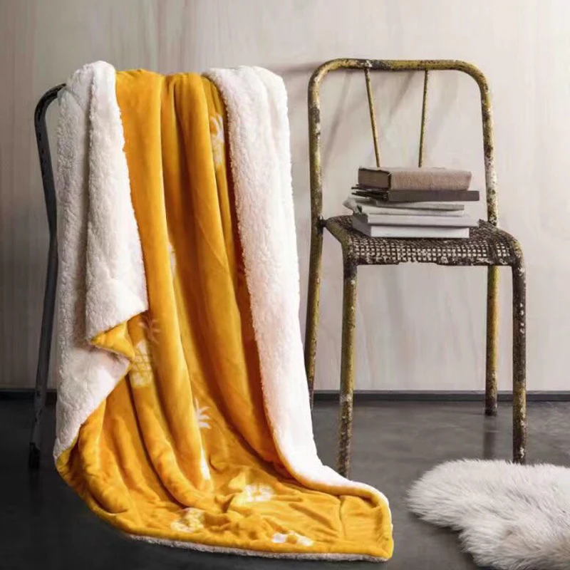 Coral Blanket Air Conditioning Blankets with Thick Warm Sheet Blankets