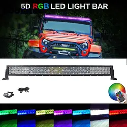 180 Вт светодиодный RGB света бар Multi-Цвет изменение Offroad Flash Bluetooth JK