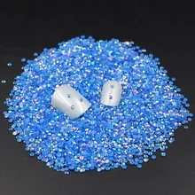 DIY Nail Art Acrylic Resin Rhinestone 2mm 3mm 2000pc/package Jelly AB Blue AB For 3D Nail Decoration Gemstone Jewelry