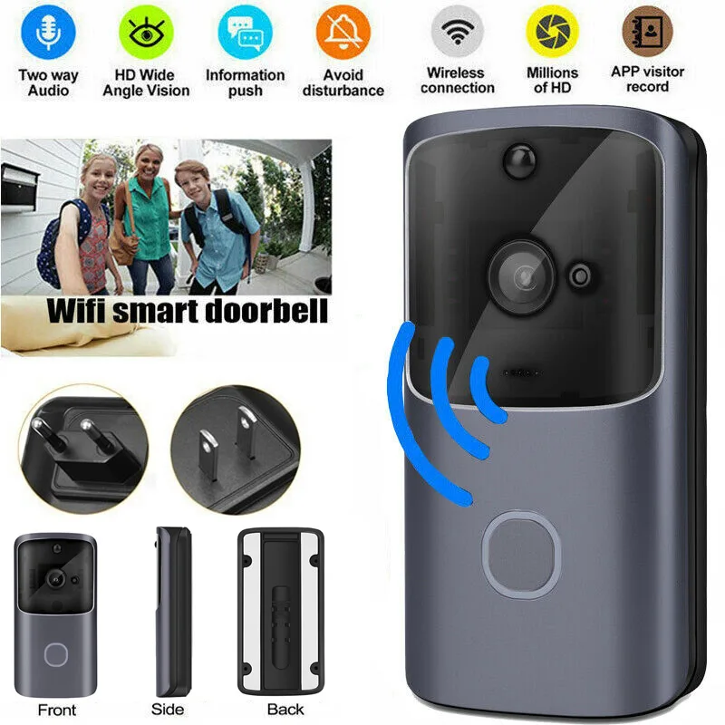 

Visual Video Doorbell with Ding-Dong Night Vision Intercom APP Ring Camera Universal Camcorder Home Security Two Way Audio
