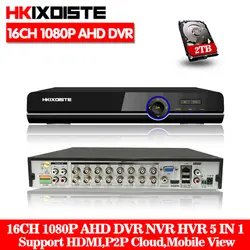 Главная наблюдения 16CH DVR HD AHD 1080 P 720 P безопасности CCTV DVR рекордер HDMI 1080 P 16 канал автономный wifi AHD 2MP DVR NVR