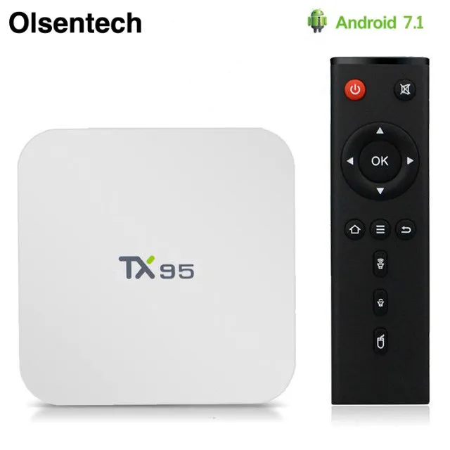 TX95 Bluetooth 4K умный медиаплеер Белый Android 7 1 tv Box 2 4G/5 8G Wifi Amlogic S905W четырехъядерный Гб ram