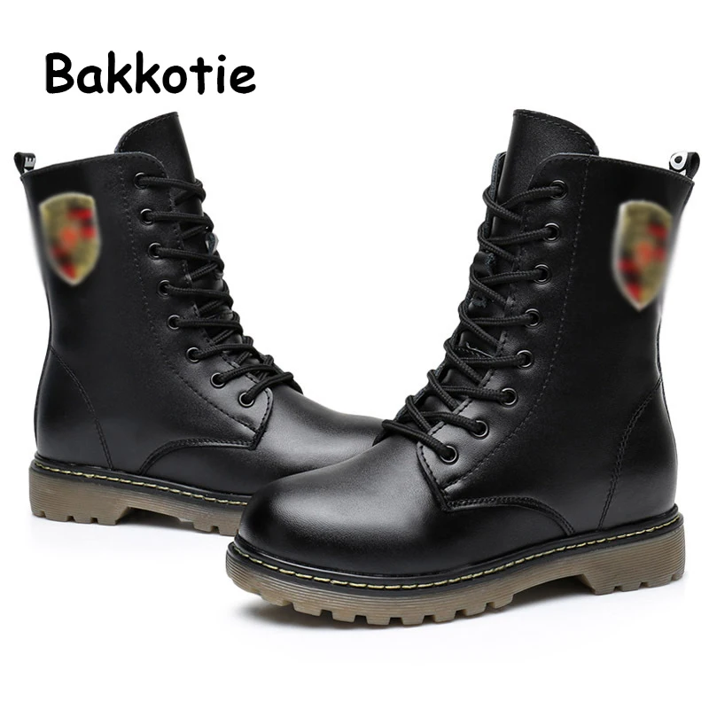 Bakkotie Winter Fashion British style Baby Girl Genuine Leather Martin Boots Children Boy Mid-Calf Boots Kid Brand Black Shoes Bakkotie Winter Fashion British style Baby Girl Genuine Leather Martin Boots Children Boy Mid-Calf Boots Kid Brand Black Shoes