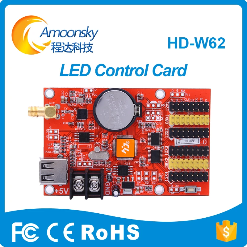 HD W62 USB+Wifi P10 LED screen module control card P10 LED