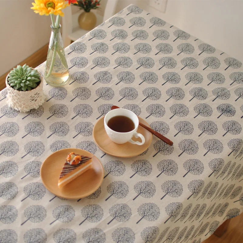 Japanese minimalist theatrical cotton cloth tablecloths coffee table