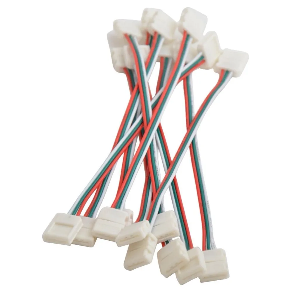 5 шт. RGB CCT коннектор RGBW 6pin 5pin 4pin без припоя PCB к соединительный кабель адаптер для SMD