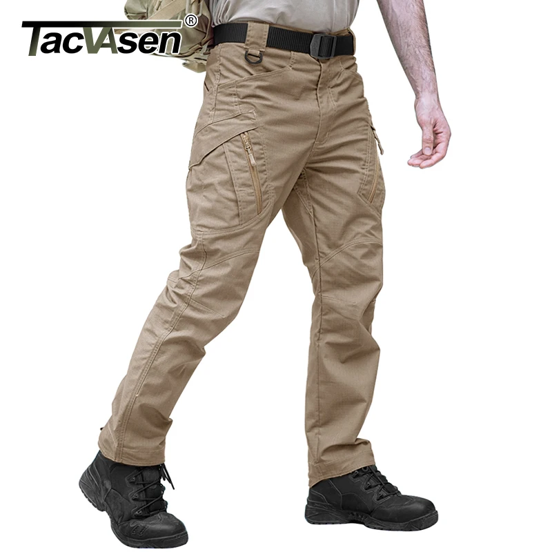 TACVASEN Tactical Pants Men Military Clothing Outdoor Work Cargo Pants Men Airsoft Army Combat Trousers Stretch Assault Pants