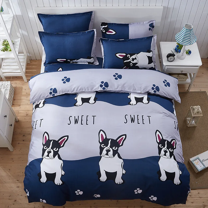 

Free Shipping Modern Style Cotton Polyester Duvet Cover Set Bed Sheet Pillow case King Size Super Soft Bedding Sets CZ136