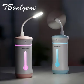 

TBonlyone 300ML Humidifier Water Oil Diffuser Aroma Diffuser Filter Type 3 in 1 Ultrasonic Air Humidifier with Light with Fan
