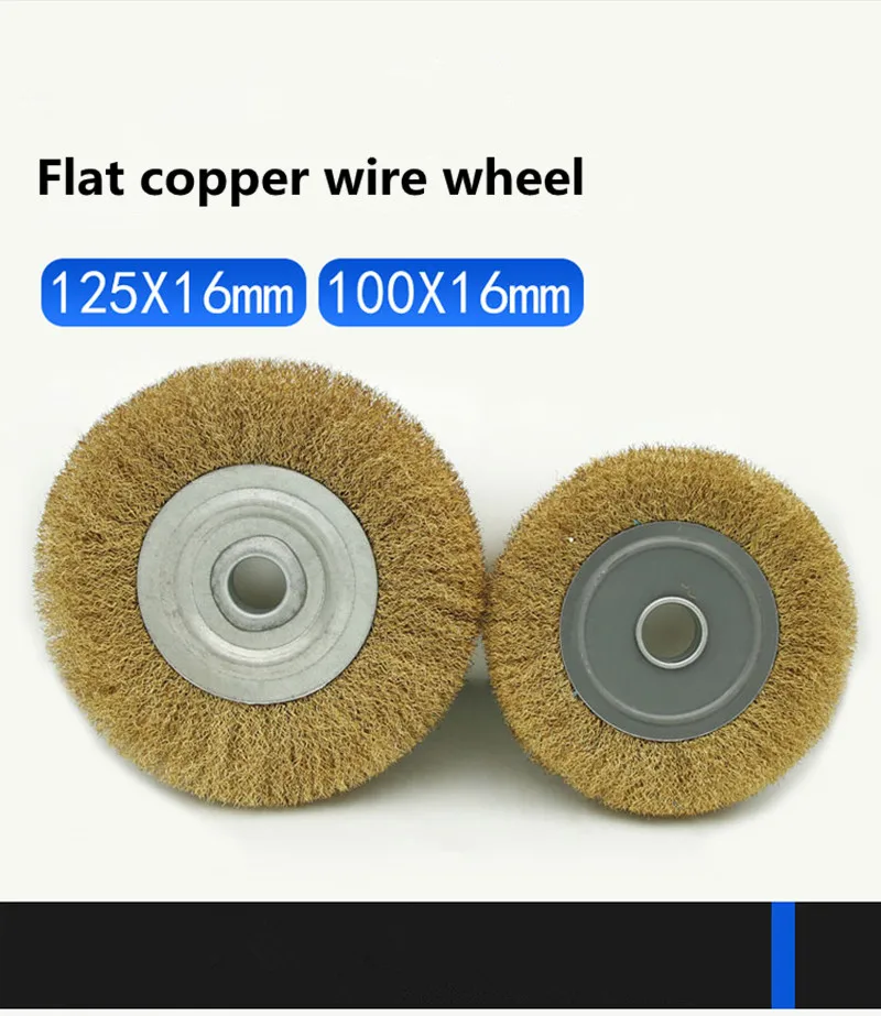 

flat copper wire wheel brush copper metal derusting wood grinding polishing