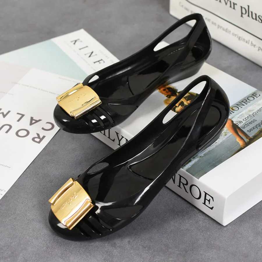 

Summer New Jelly Shoes Women's Shoes Crystal Sandals Comfortable and Breathable Beach Shoes Super Soft Hard-Wearing Shoes Female