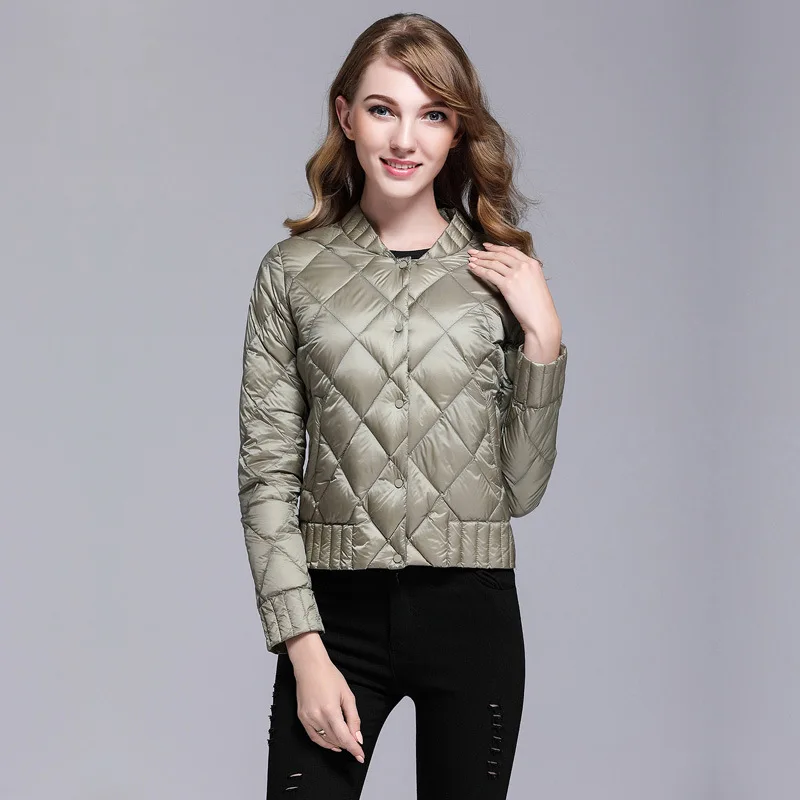  2019 Winter Women Ultra Light Down Coat Warm White Duck Down Lightweight Parkas Outwear Female Thin