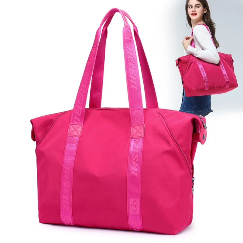 

Women Travel Luggage Handbag Large Fashion Shoulder Bag Shopping Tote Foldable Reusable Parachute Female Duffle Bags XA681WB