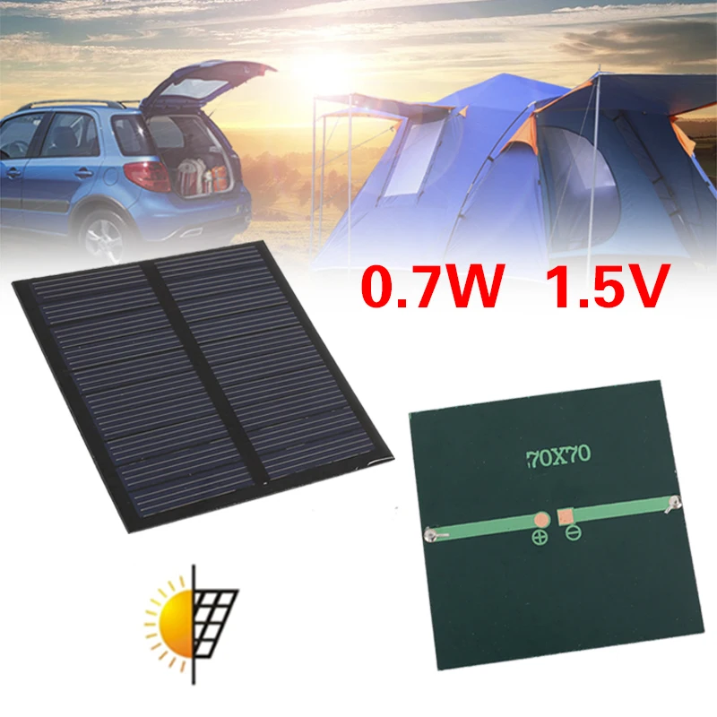 

Portable 1.5V 0.2w/0.65w/0.7w Solar Panel Solar Power Panel CellPhone Charger Panel Home Outdoors DIY Module Solar Cells