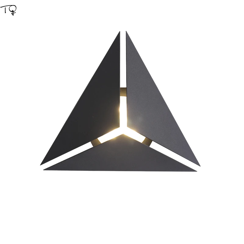 

Nordic Concise Iron Art Geometry Led Wall Light Fixture Creative Individual Living Room Bedroom Aisle Study Modern Lamp Design