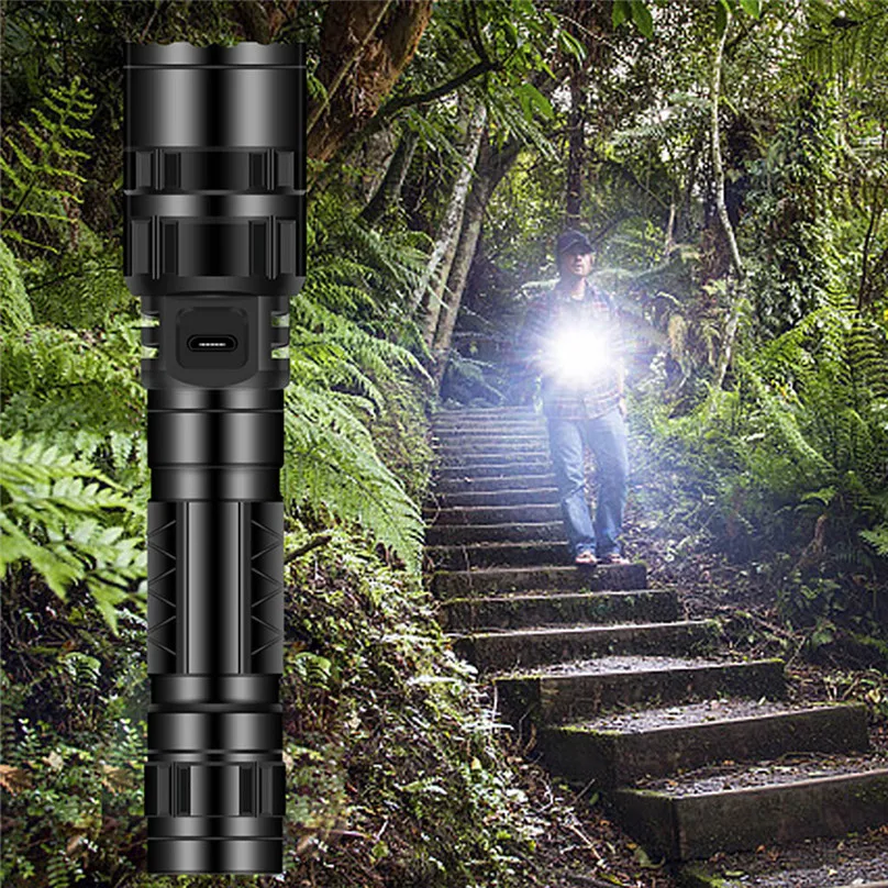 2019 NEW 50000LM Flashlights T6 Tactical Military LED Bicycle Light Flashlight 18650 Torch Direct charge 5-Mode bike Light #4M19 (10)