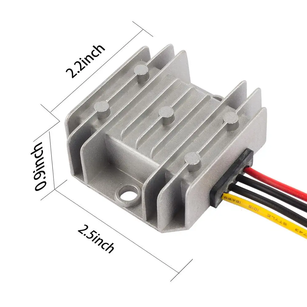 Горячая Uxcell регулятор преобразователя питания DC 12 V/24 V(9 V~ 35 V) понижающий к DC 6 V 10A 60 W Водонепроницаемый регулятор преобразователя Напряжения