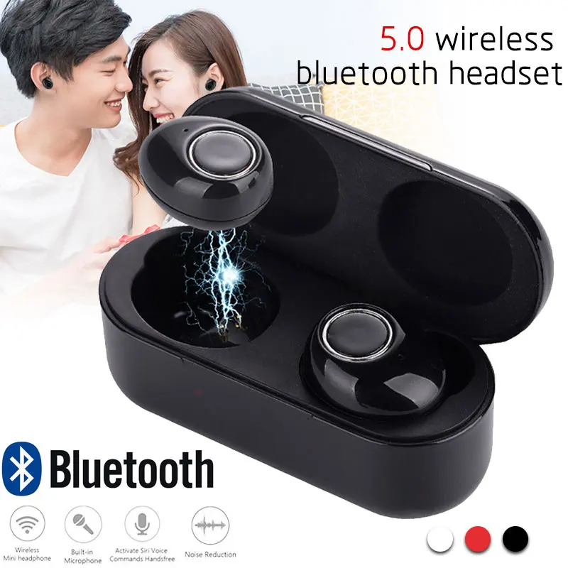 

Earset Headphone Earphones Bluetooth V5.0 Sport Invisible Headset 500mAh