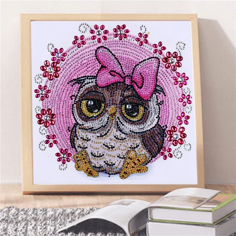 

Cartoon 5D DIY Owl Diamond Painting Cross Stitch Diamond Embroidery special shaped Rhinestones Pattern Needle Craft Art kids toy