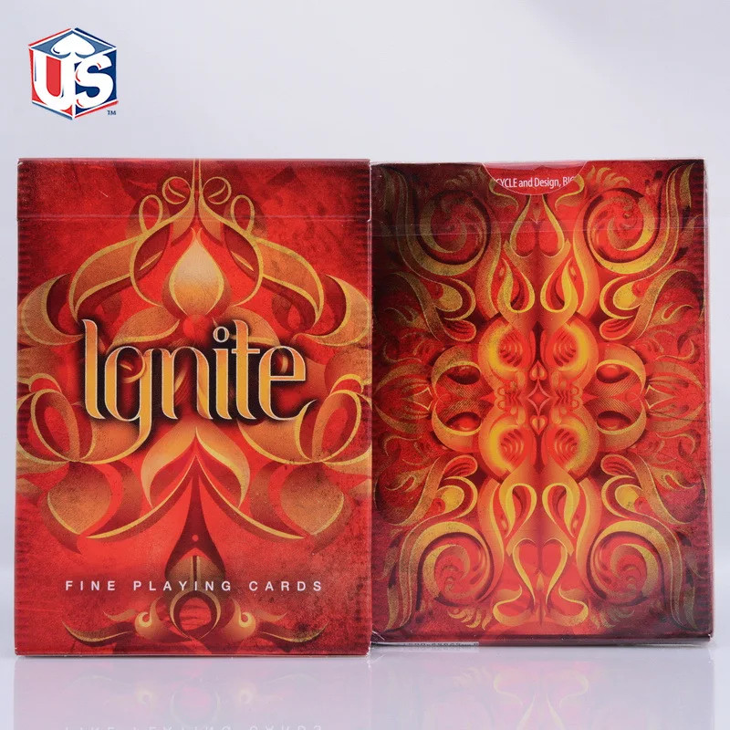 Goede Ontbranden Dek Ellusionist Brandende Speelkaarten Magic Kaarten Grappig Fire Poker Magic Props Magia Goocheltrucs voor Professionele Goochelaar