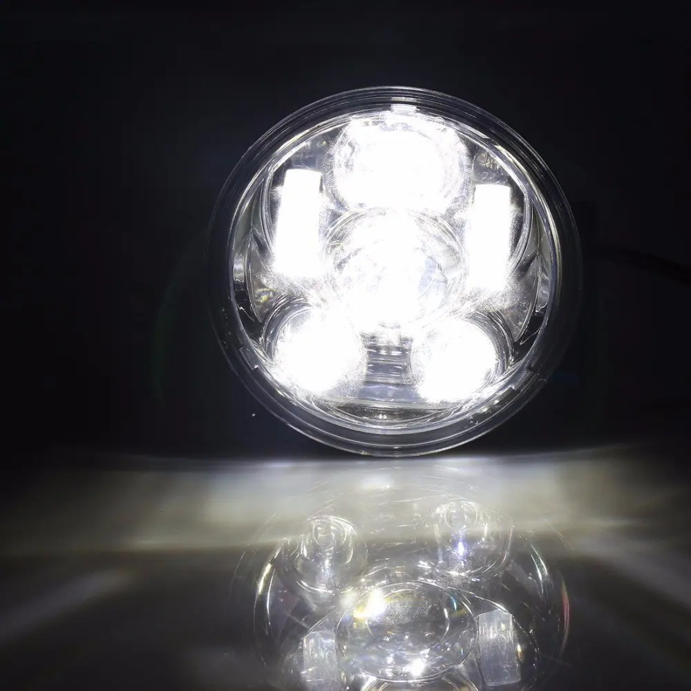 Chrome New Motos Accessories 5.75 headlight motorcycle 5 34 in. Projector Daymaker Led headlight For Harley 5-34 Motorcycle (20)
