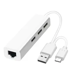 USB Ethernet LAN сети адаптер карт с Typc C USB-C USB 2,0 хаб для Ethernet RJ45 Lan RTL8152 для Macbook Air Pro 2018 Win 7
