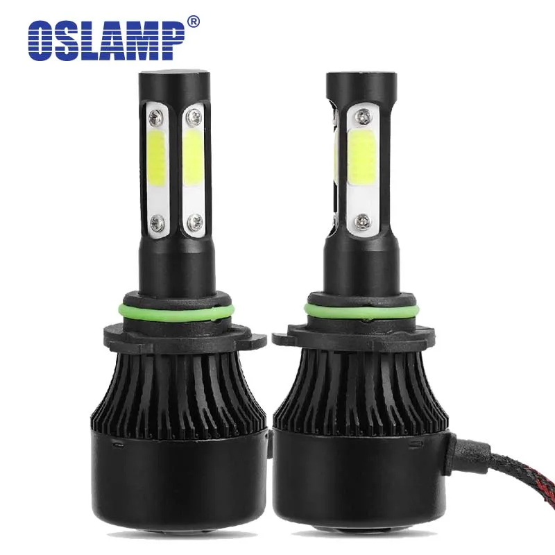Oslamp 100W/set 10000lm 9006 HB4 LED Bulbs 4 Side Lumens