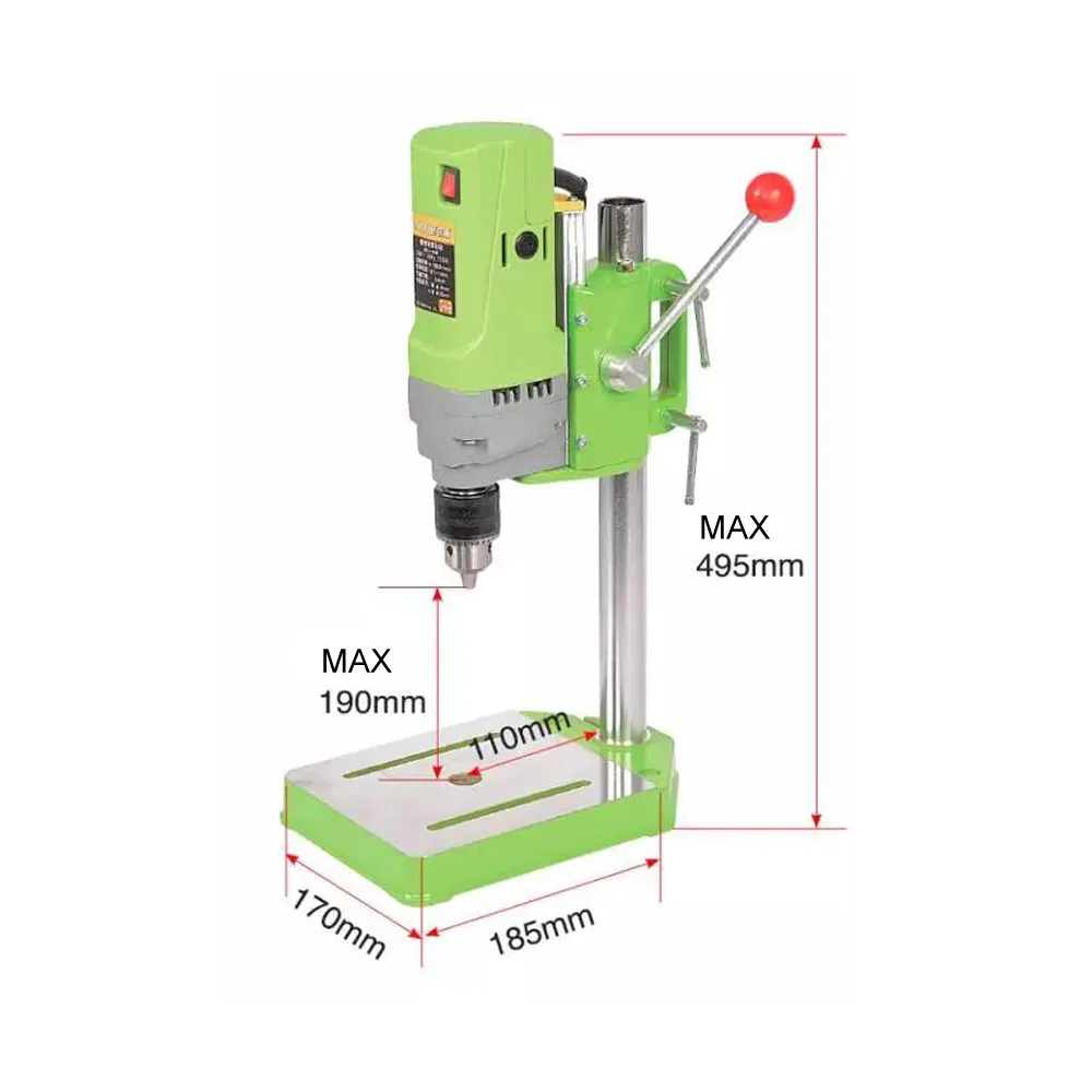 AMYAMY Мини сверлильный станок сверлильный пресс скамья маленькая электрическая сверлильная машина Рабочая скамья зубчатый привод 220 В 710 Вт штепсельная вилка европейского стандарта 5156E